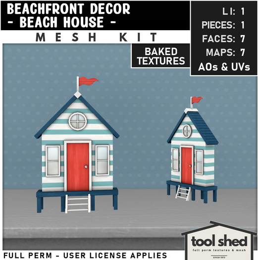 Tool Shed - Beachfront Decor - Beach House Mesh Kit 