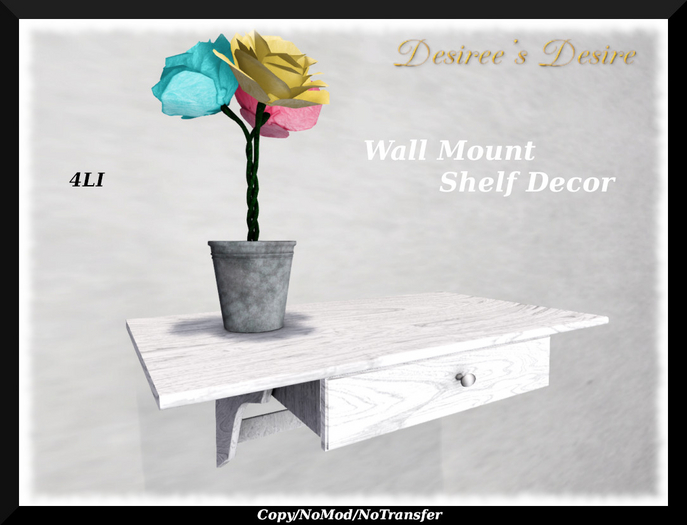 ::::Desiree's Desire:::: Wall Mount Shelf Decor UNPACK