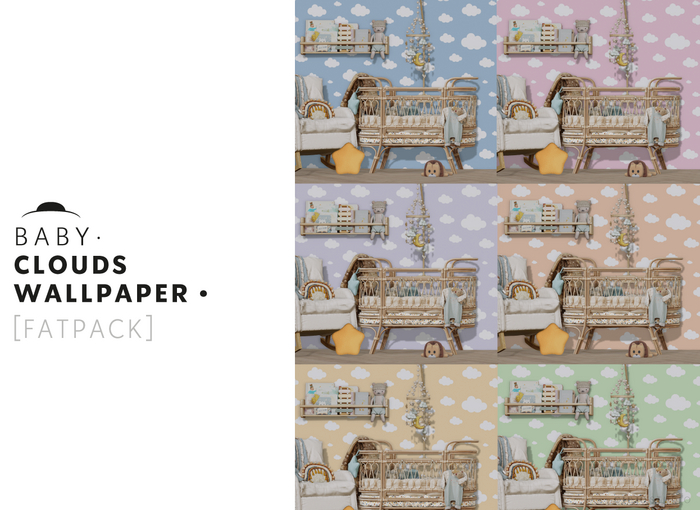 CIELO STUDIO - Baby CLOUDS WALLPAPER (FATPACK)
