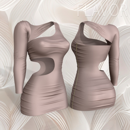 Beige Cocktails Dress WAIFU