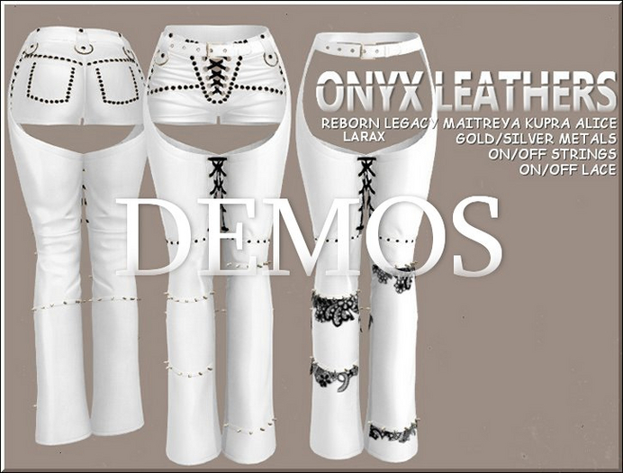 Demos for White Rocker Chaps w/without shorts