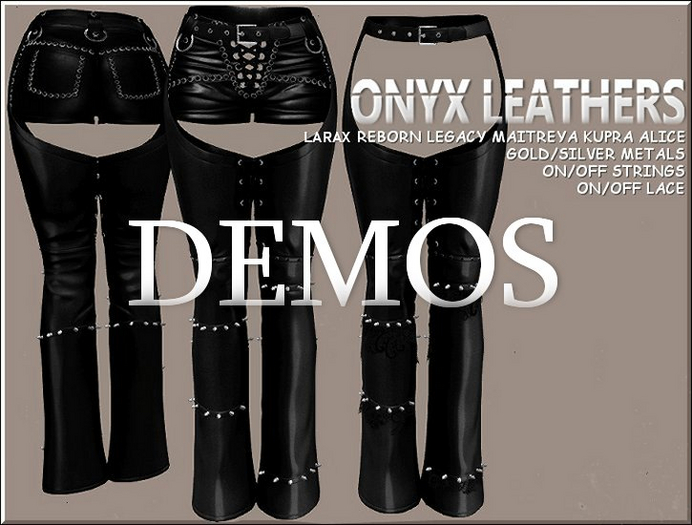 Demos for Black Rocker Chaps w/without shorts