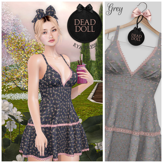 DEAD DOLL - Rya Dress (N) - Grey