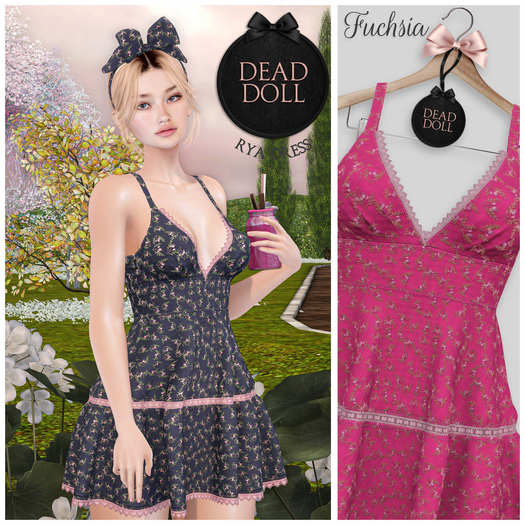 DEAD DOLL - Rya Dress (N) - Fuchsia