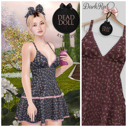 DEAD DOLL - Rya Dress (N) - DarkRed