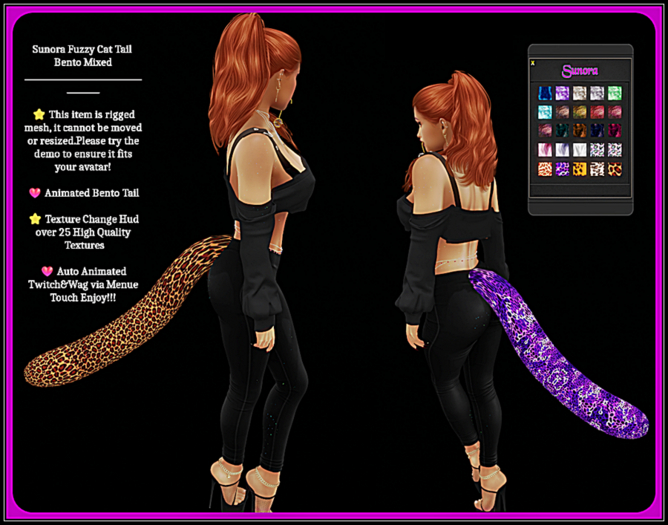 Sunora Fuzzy Cat Tail Bento Mixed