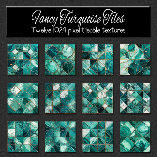 *Wallflowers* Fancy Turquoise Tiles