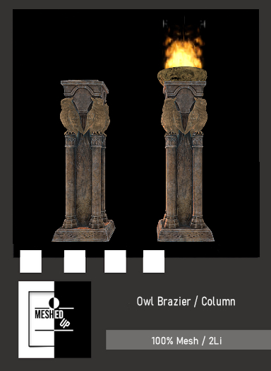 MeshedUp: Owl Brazier & Column