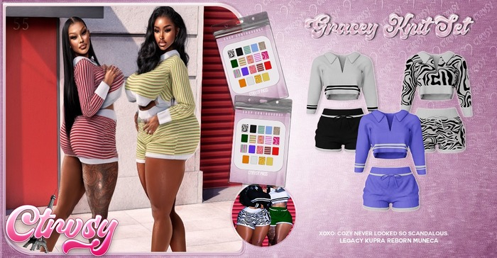 [CON] Gracey Knit Shorts - Moonlight