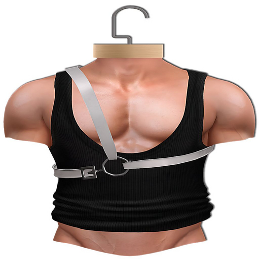 [C.YFashion]*SIMONE*Tank Top Black+Harness(add me)