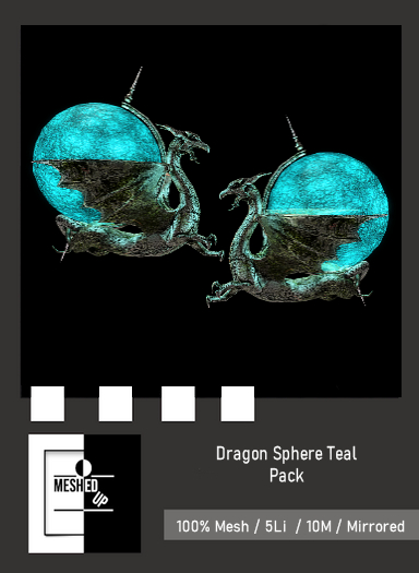 MeshedUp: Dragon Teal Sphere Pack