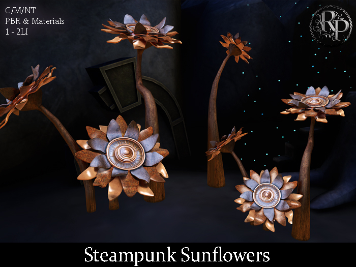 (RP) Steampunk Sunflowers Set