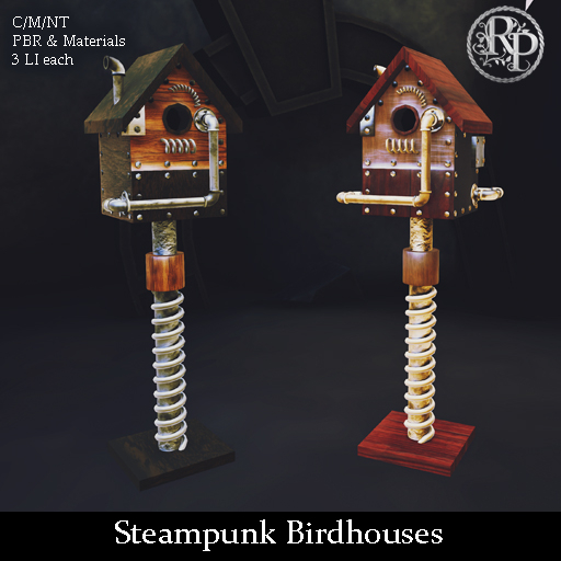 (RP) Steampunk Birdhouse Set