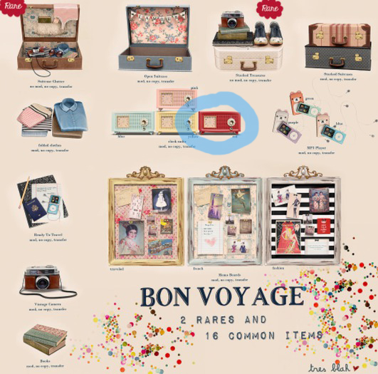 -tb- Bon Voyage - Clock Radio (Red)