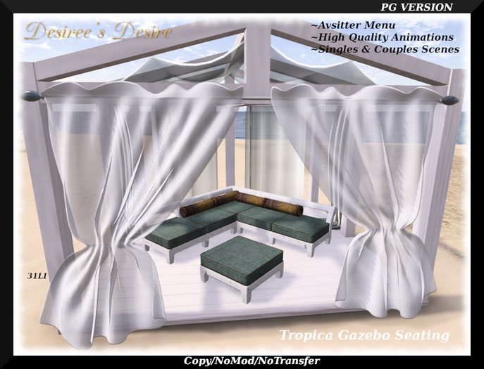 Tropica Gazebo Seating Set (PG) Singles & Cuddle Scenes