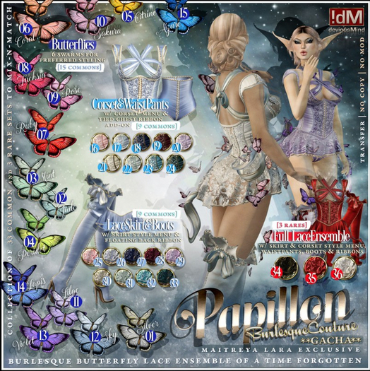 03 !dM Papillon **MINT** Butterflies (BOX LARA)