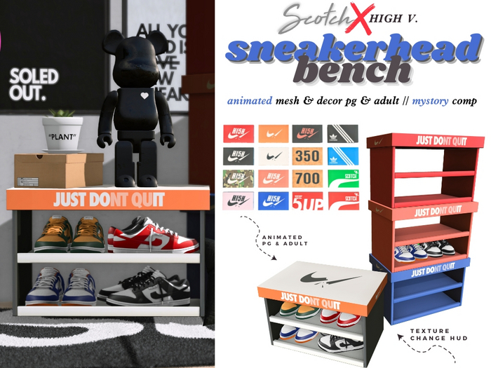 [high v.] x ///SCOTCH/// Sneaker Bench - PG