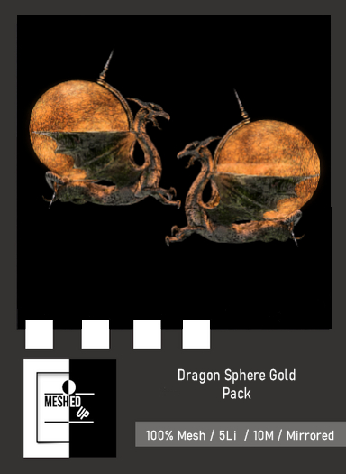 MeshedUp: Dragon Gold Sphere Pack
