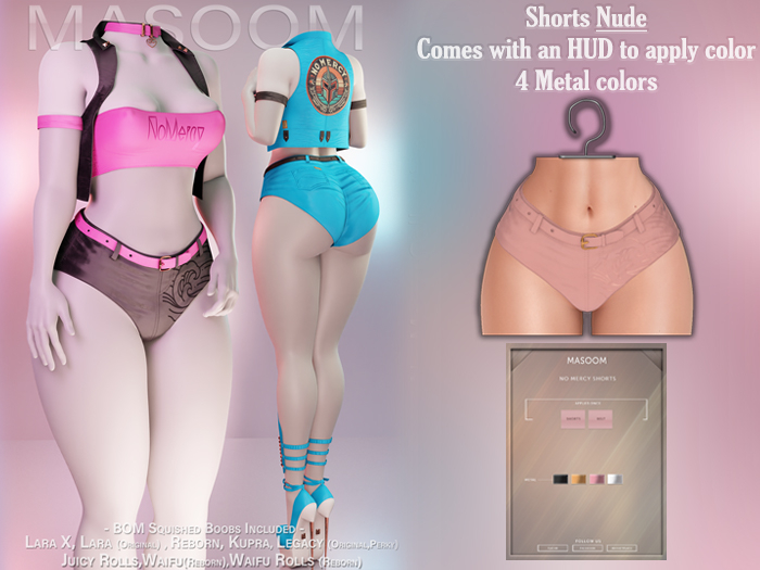 [[ Masoom ]] No Mercy Shorts - Nude