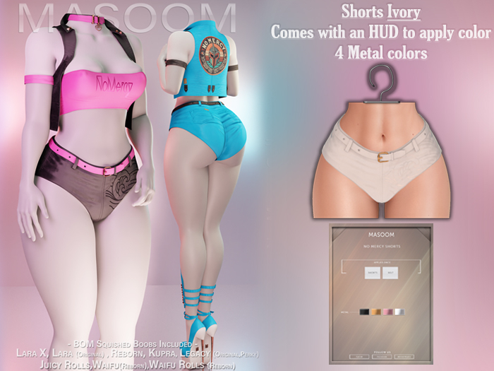 [[ Masoom ]] No Mercy Shorts - Ivory
