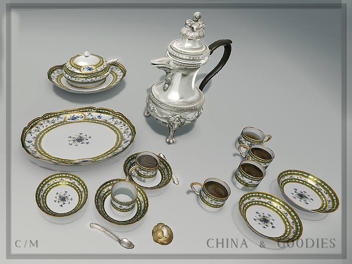 "Barbeaux et Perles" Coffee service -C&G-