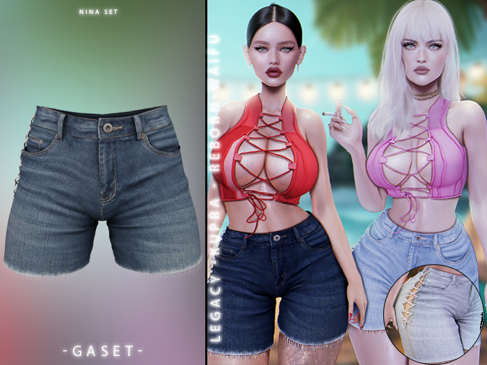 GASET - DENIM V6 NINA SHORT