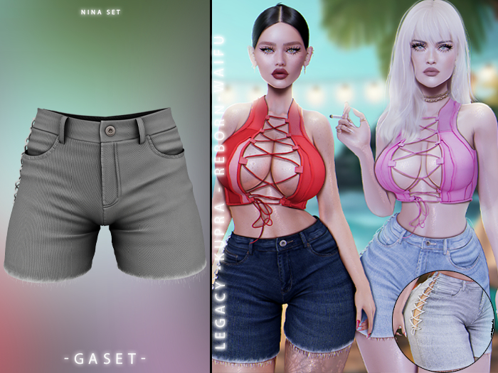 GASET - GREY NINA SHORT