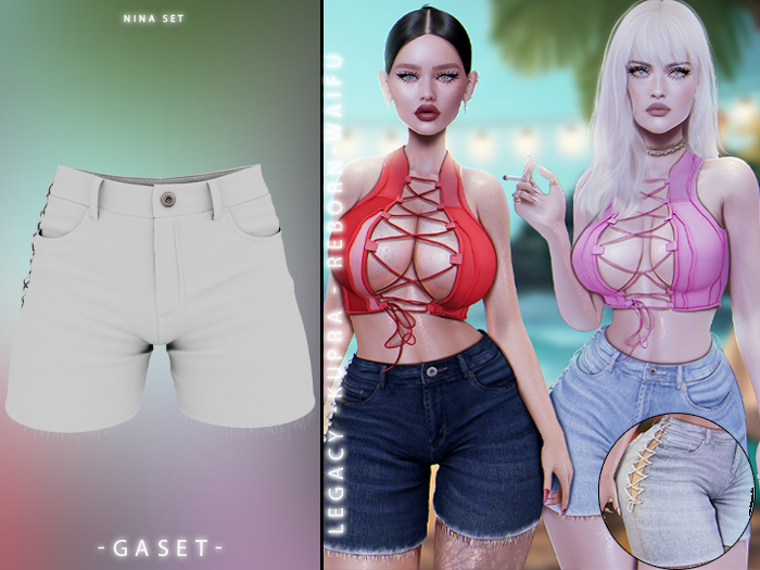 GASET - WHITE NINA SHORT