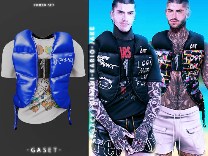 GASET - BLUE ROMEO PUFFED VEST