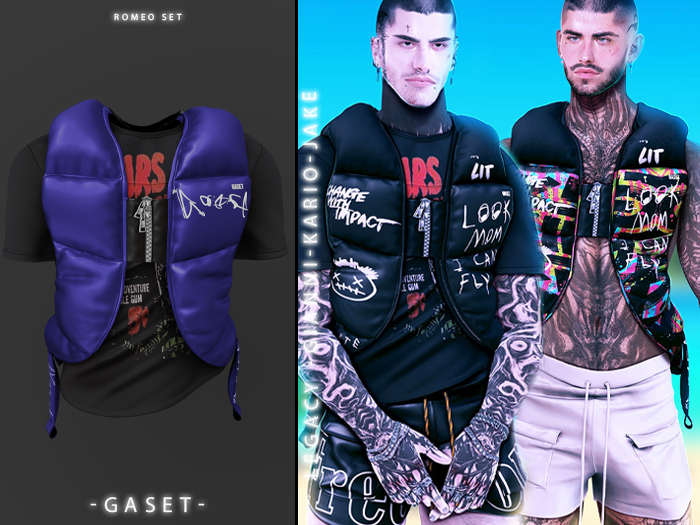 GASET - NAVY ROMEO PUFFED VEST