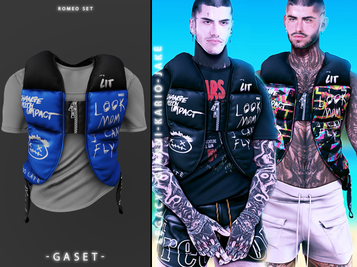 GASET - BICOLOR V6 ROMEO PUFFED VEST
