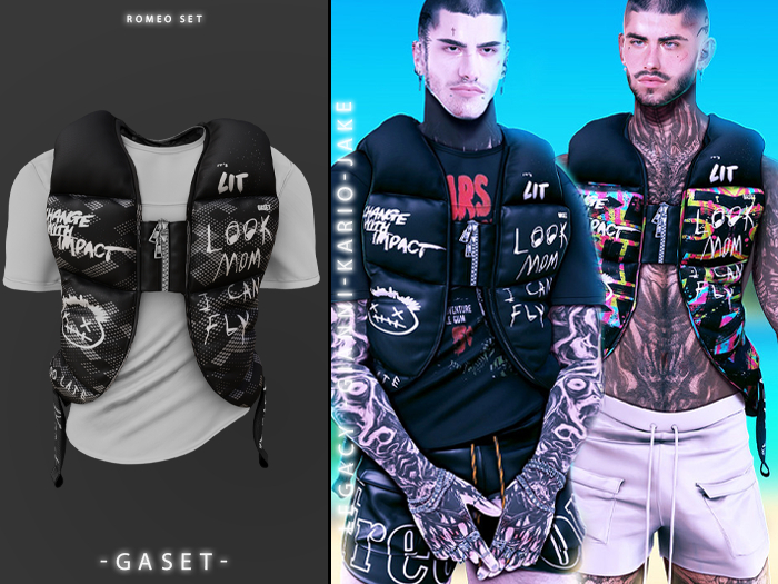 GASET - PRINT V2 ROMEO PUFFED VEST