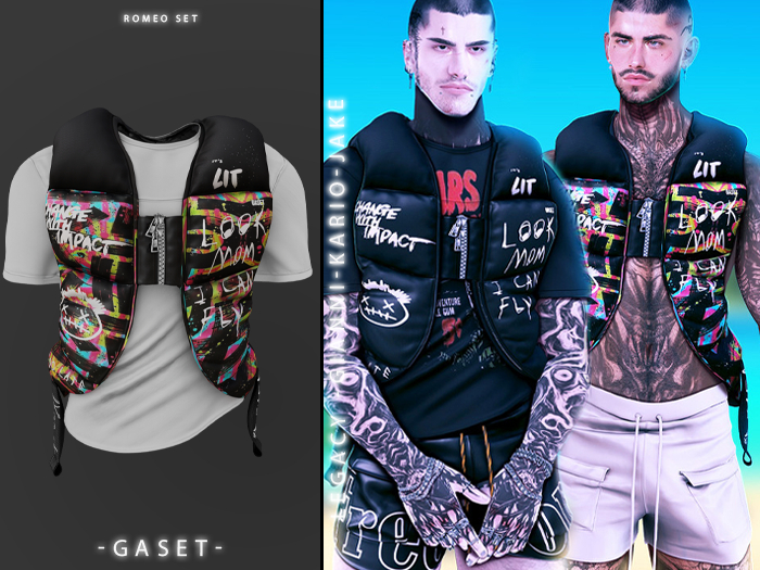 GASET - PRINT V3 ROMEO PUFFED VEST