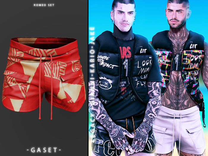 GASET - PRINT V12 ROMEO SHORT