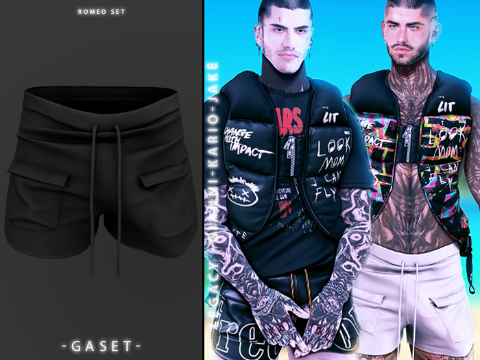 GASET - BLACK V1 ROMEO SHORT