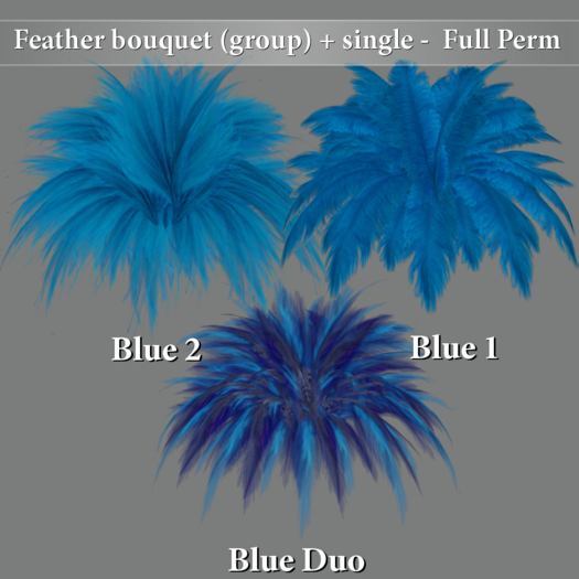 Feather Bouquet 3 Blues - Full Perm (add)