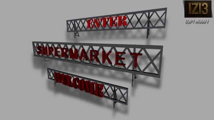 Mesh Entrance Signs - Full Perm 