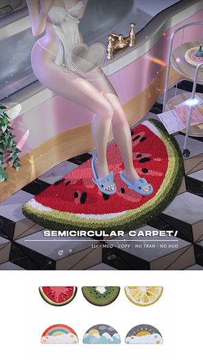 " BADA "semicircular carpet:snow mountain