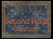 RV - Navy Gold Key Border Rug