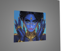 Blue and gold Portrait 20 PBR ART CANVAS