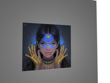 Blue and gold Portrait 21PBR CANVAS