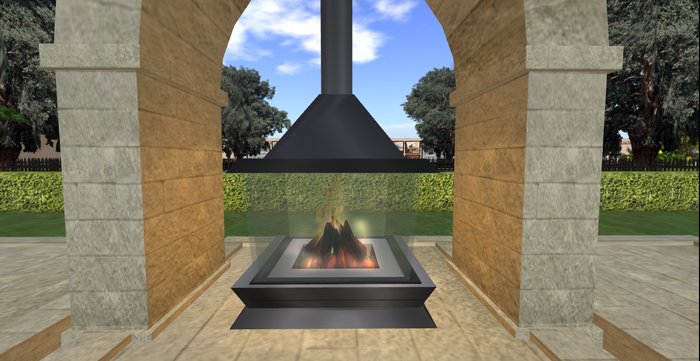 Natural Landscapes Square Centre Fireplace