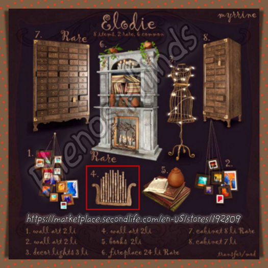 4. Myrrine. Elodie set wall decor