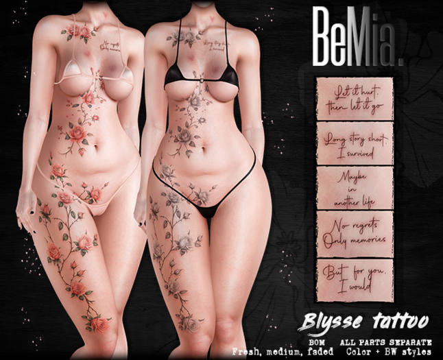 BeMia. Blysse tattoo