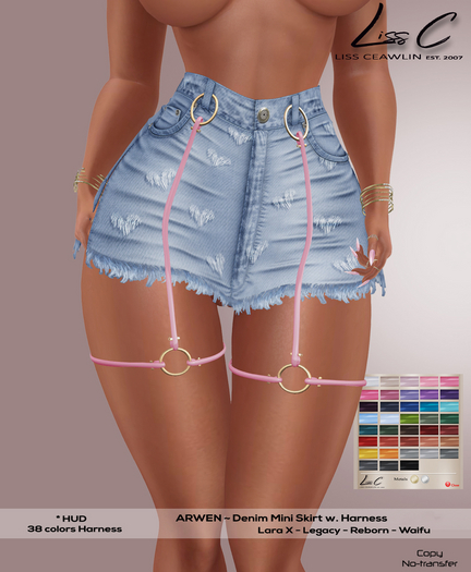GIFT / .:LC:. Arwen Denim Mini Skirt with Harness [add]