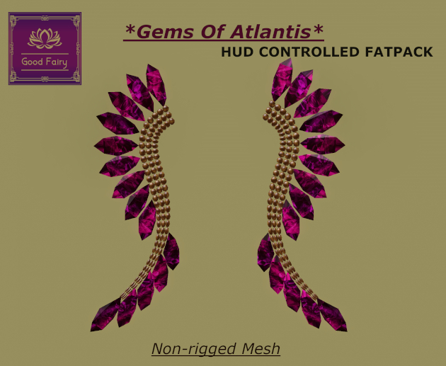 [Good Fairy] - Gems Of Atlantis {Ear Cuffs} *FATPACK*