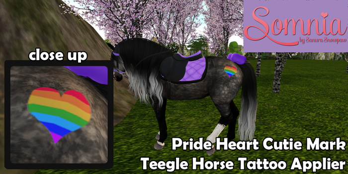 .: Somnia :. Pride Heart Cutie Mark-Teegle Horse Tattoo Applier