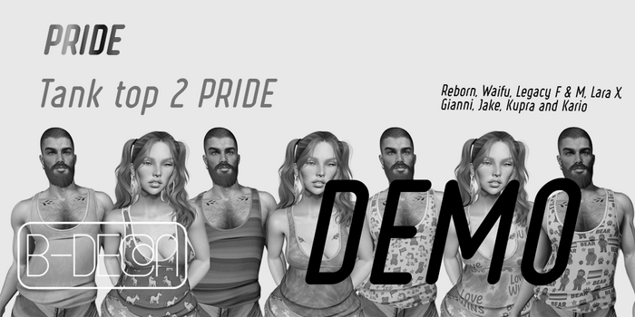 B-DE@N  Tank Top 2 PRIDE  DEMO