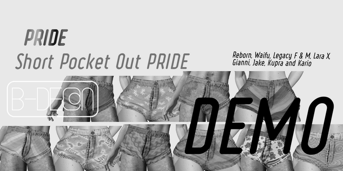 B-DE@N Short Pocket Out PRIDE DEMO