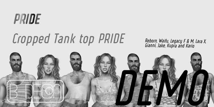 B-DE@N Cropped Tank top PRIDE DEMO